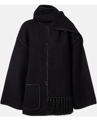 TOTEME - Embroidered Wool-Blend Scarf Jacket - Lyst