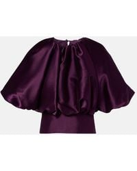 Self-Portrait - Taffeta Top - Lyst