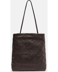 The Row - Lilou Embroidered Leather Shoulder Bag - Lyst