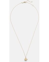 STONE AND STRAND - Puffer Fish 14Kt Pendant Necklace With Diamonds - Lyst