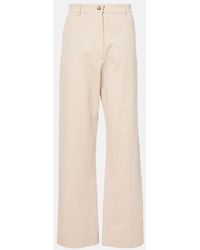 Sportmax - Weite Hose Era Aus Einem Baumwollgemisch - Lyst