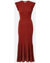 Ulla Johnson - Midikleid Noelle Aus Strick Und Lame - Lyst