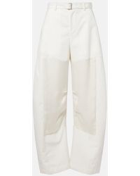Sacai - Belted Barrel-Leg Pants - Lyst