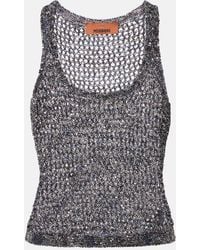 Missoni - Sequined Knitted Tank Top - Lyst