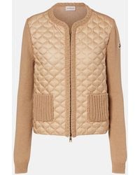 Moncler - Down-Paneled Cardigan - Lyst