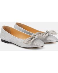 Mach & Mach - Double Bow Embellished Ballet Flats - Lyst