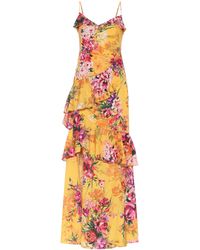 Marchesa notte Robe aus Crêpe de Chine - Mettallic