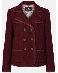 Etro - Double-Breasted Wool And Mohair Jacket - Lyst