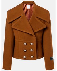 Patou - Cropped Wool-Blend Jacket - Lyst