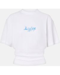 Balenciaga - Logo Cotton Jersey Top - Lyst