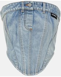 Vetements - Top Corse De Denim De Algodon - Lyst