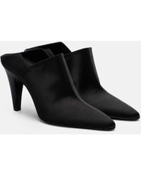 Alaïa - Cone Satin Mules - Lyst