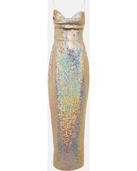 Rasario Sequin-embellished Gown - Metallic