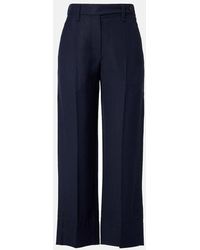 Brunello Cucinelli - Cropped Wide-Leg Pants - Lyst