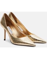 Jimmy Choo - Love 85 Metallic-Effect Pumps - Lyst