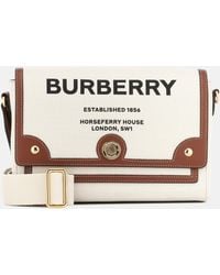 Burberry Sac porté épaule en toile à imprimé Horseferry - Neutre