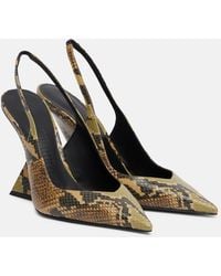 The Attico - Cheope 105 Leather Slingback Mules - Lyst