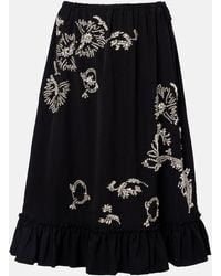 Dries Van Noten - Embellished Ruffled Midi Skirt - Lyst