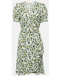 Diane von Furstenberg - Emilia Printed Wrap Dress - Lyst