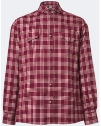 Brunello Cucinelli - Checked Cotton-Blend Flannel Shirt - Lyst