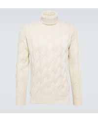Thom Sweeney - Cable-knit Cashmere Turtleneck Sweater - Lyst