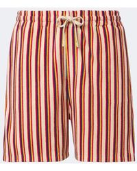 Valentino - Striped Terry Shorts - Lyst