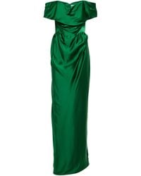 Vivienne Westwood Robe longue a encolure bardot - Vert
