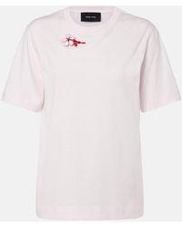 Simone Rocha - Embellished Cotton Jersey T-Shirt - Lyst