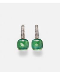 Pomellato - Nudo Classic 18Kt Rose And Drop Earrings With Gemstones - Lyst