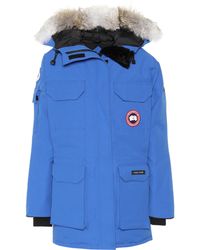 Canada Goose Pbi Expedition Hooded Down Parka With Genuine Coyote Fur Trim - Blue