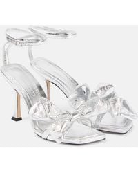 サンダル・ミュール JIMMY CHOO Ivory Leather Lonnie 90 Sandals Jimmy Choo Ivory Leather Lonnie 90 Sandals in White | Lyst