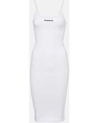 Miu Miu - Minikleid Aus Einem Baumwollgemisch - Lyst