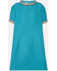 Valentino - Verziertes Minikleid Aus Crepe Couture - Lyst