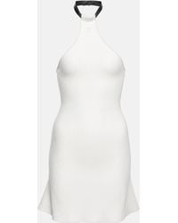 Courreges - Ribbed-knit Halterneck Minidress - Lyst