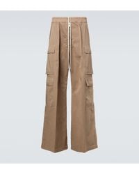Rick Owens - Drkshdw Cotton Flannel Cargo Pants - Lyst