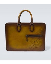 Berluti - Un Jour Scritto Leather Briefcase - Lyst