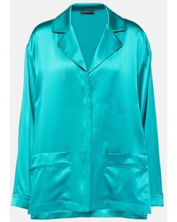 Max Mara - Elegante Vasaio Silk Pajama Shirt - Lyst
