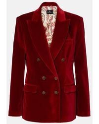 Etro - Double-Breasted Jacket With Peak Revers - Lyst