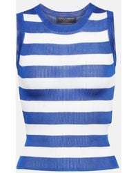 Dolce & Gabbana - Portofino Ribbed-Knit Striped Tank Top - Lyst