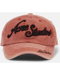 Acne Studios - Cappello da baseball in cotone con logo - Lyst