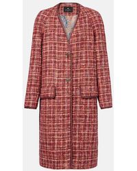 Etro - Checked Cotton And Wool-Blend Coat - Lyst