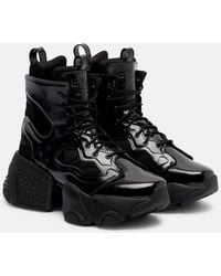 Noir Kei Ninomiya - X Reebok Cutout Platform Ankle Boots - Lyst