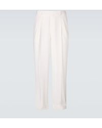 Brioni - Elba Wool Straight Pants - Lyst