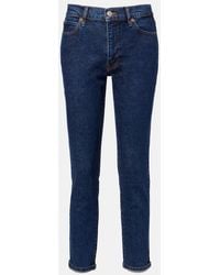 FRAME - Borrowed Cropped Straight Jeans - Lyst