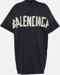 Balenciaga - Double Front Faded Cotton Jersey T-shirt - Lyst