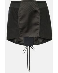 Jean Paul Gaultier - Tattoo Satin-Trimmed Miniskirt - Lyst