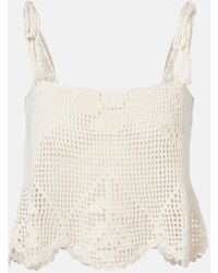Anna Kosturova - Rose Crochet Cotton Top - Lyst
