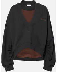 The Attico - Logo Cotton Fleece Sweatshirt - Lyst