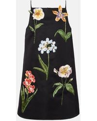 LEO LIN - Leia Floral-Applique Minidress - Lyst