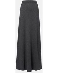 Balenciaga - High-Rise Wool Maxi Skirt - Lyst